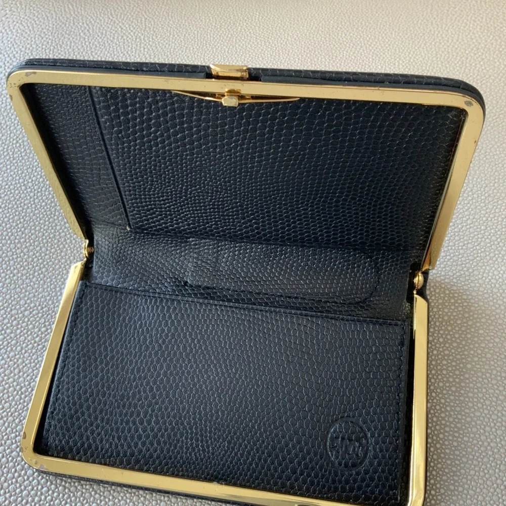 AMI Alexandre Mattiussi leather black card case